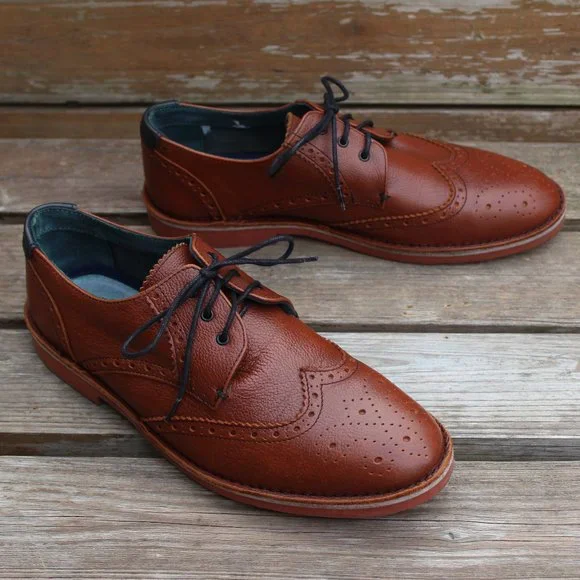 Ted Baker Men's Sz 42 EU "Jamfro" Brown Wingtip - Picture 1 of 10
